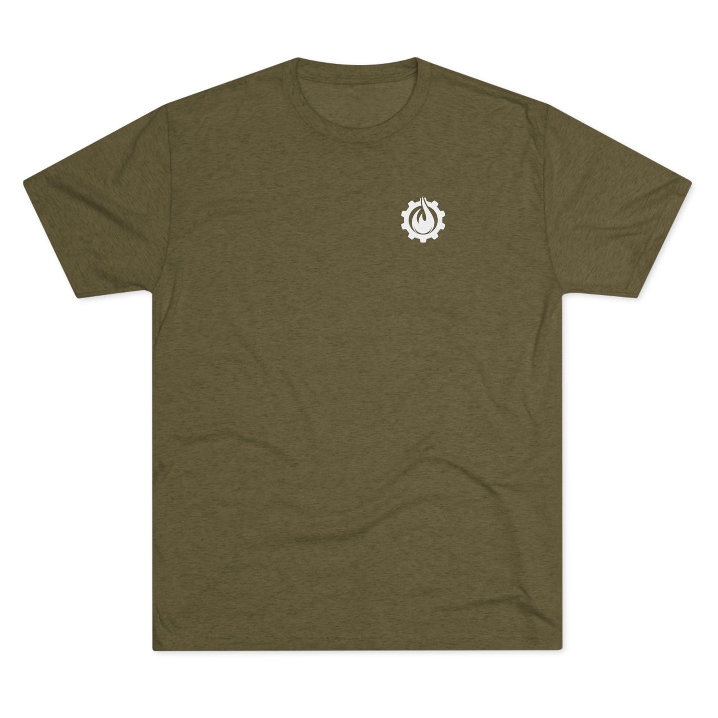 Fireball Gear - Flame & Gear - White - Fitness Triblend T-shirt