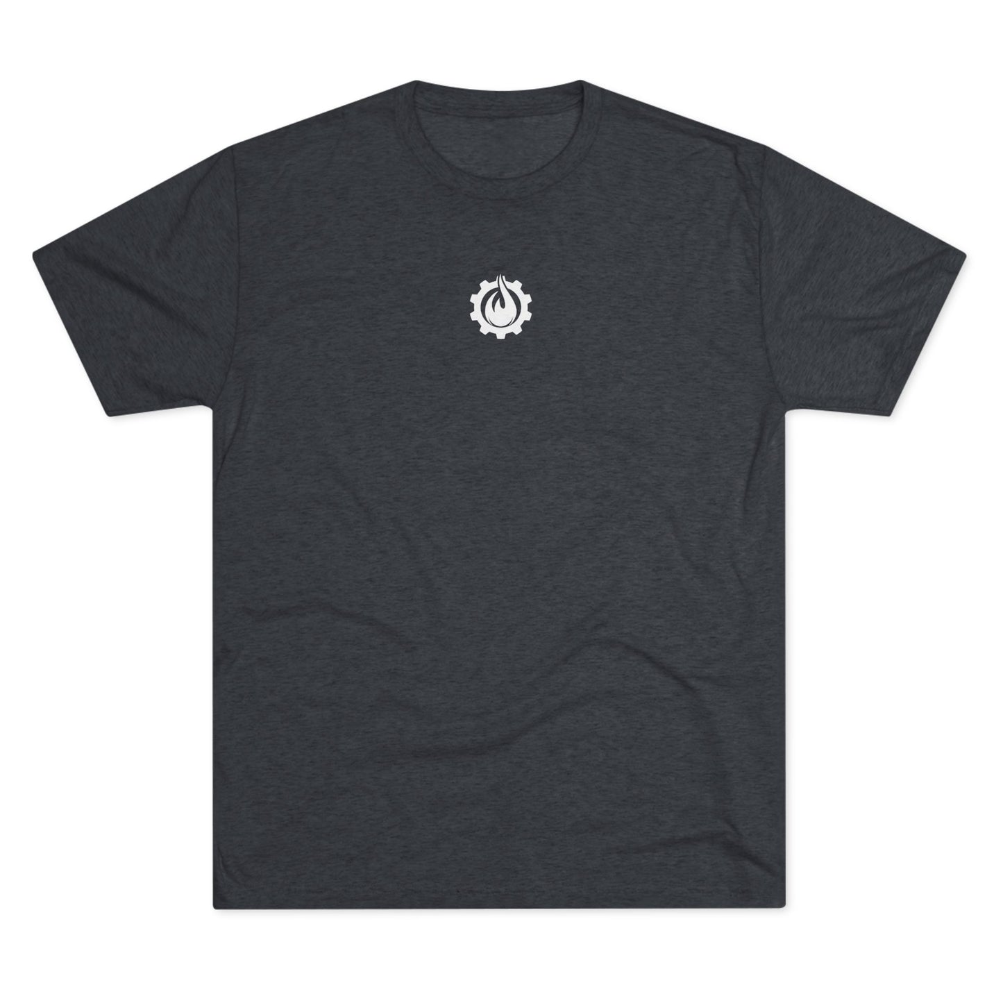 Fireball Gear - Flame & Gear Centered - White - Triblend T-shirt