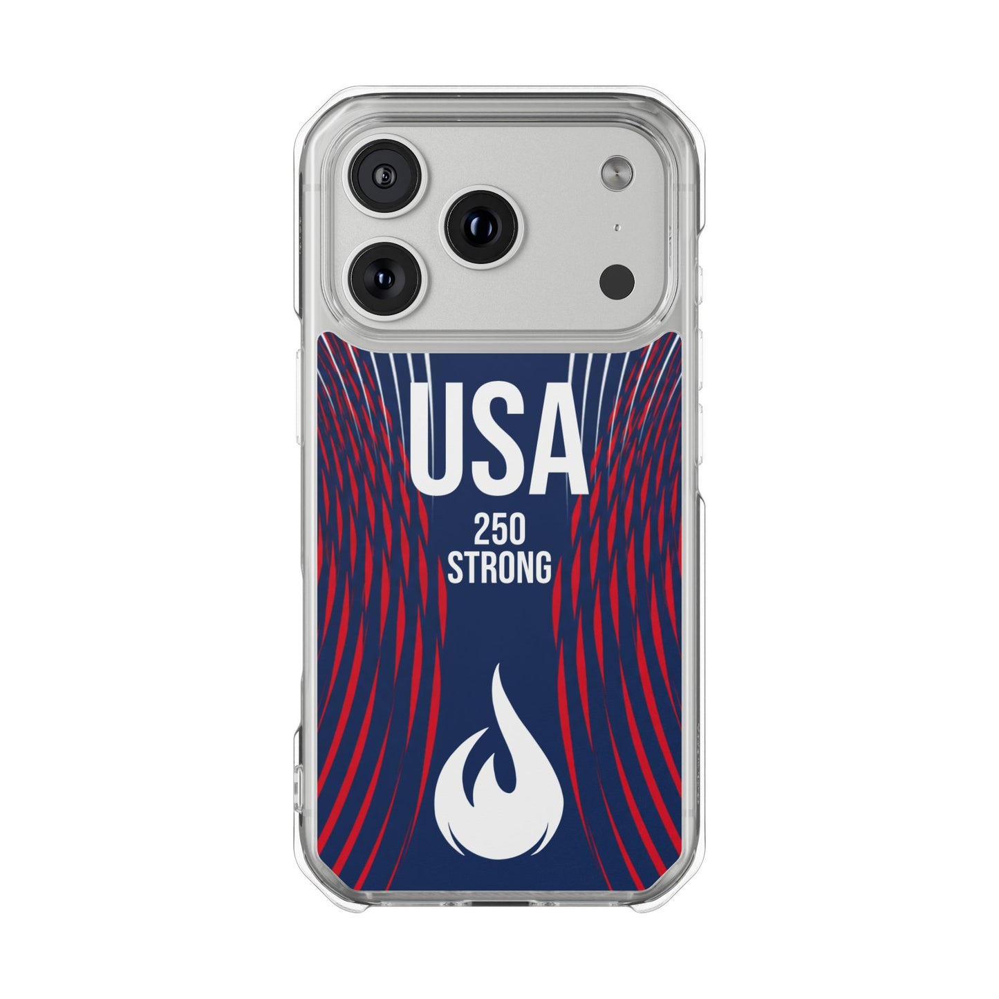 USA 250 Strong - Anniversary Edition - Magnetic Clear Impact iPhone Cases