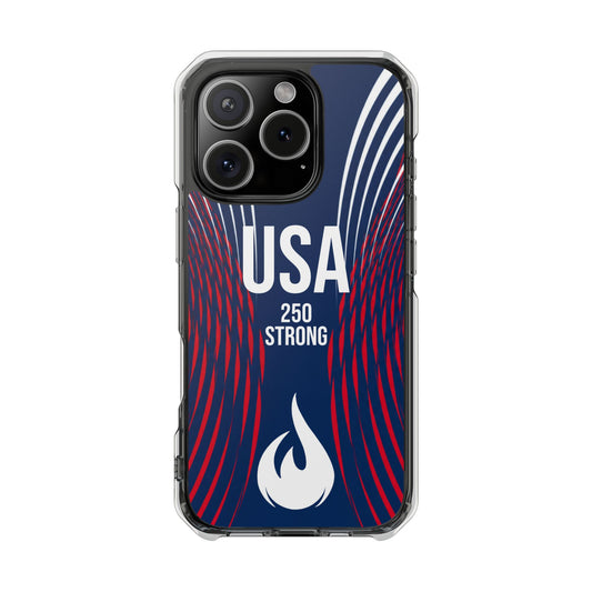 USA 250 Strong - Anniversary Edition - Magnetic Clear Impact iPhone Cases