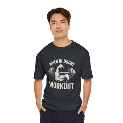 When in Doubt Workout - Polyester Fitness T-shirt
