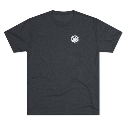 Fireball Gear - Flame & Gear - White - Fitness Triblend T-shirt