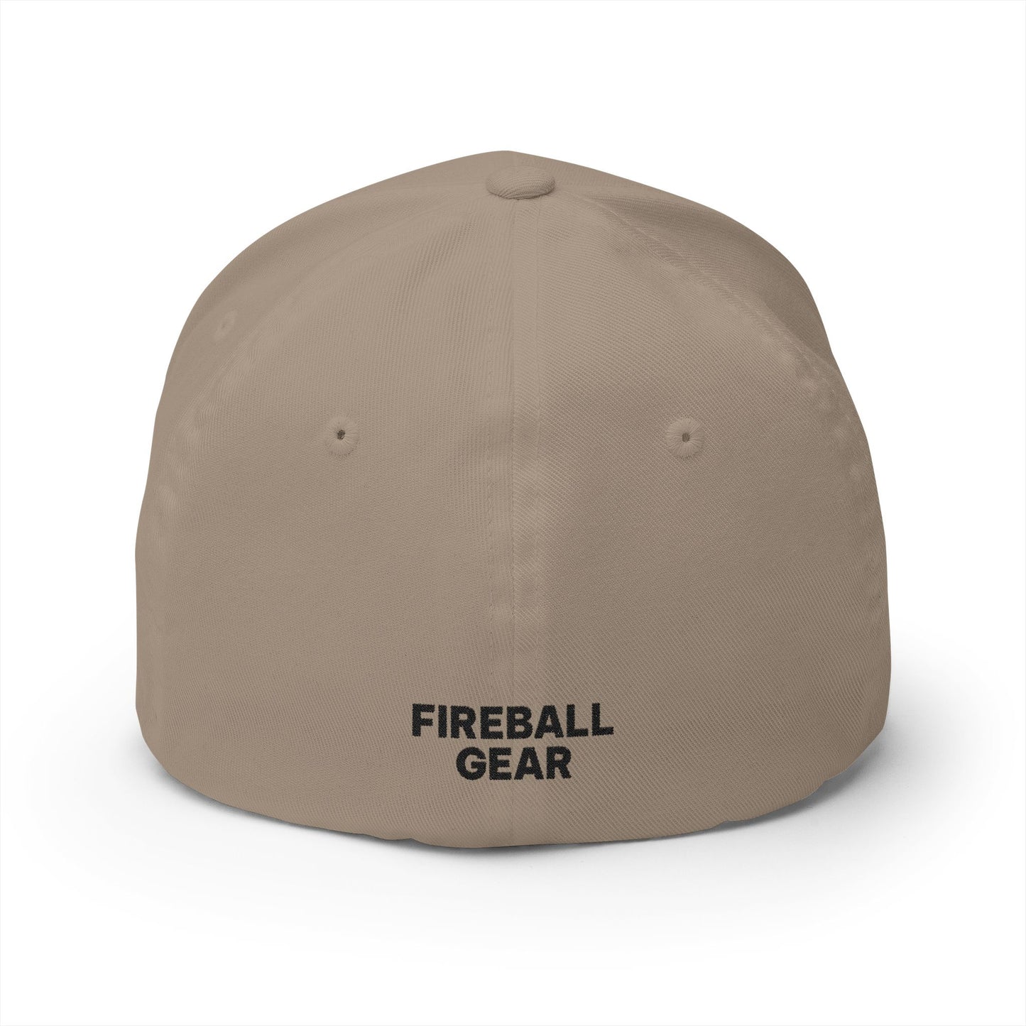 Beast Mode Series - Flame & Gear Circle - FlexFit Cap - Black & Red