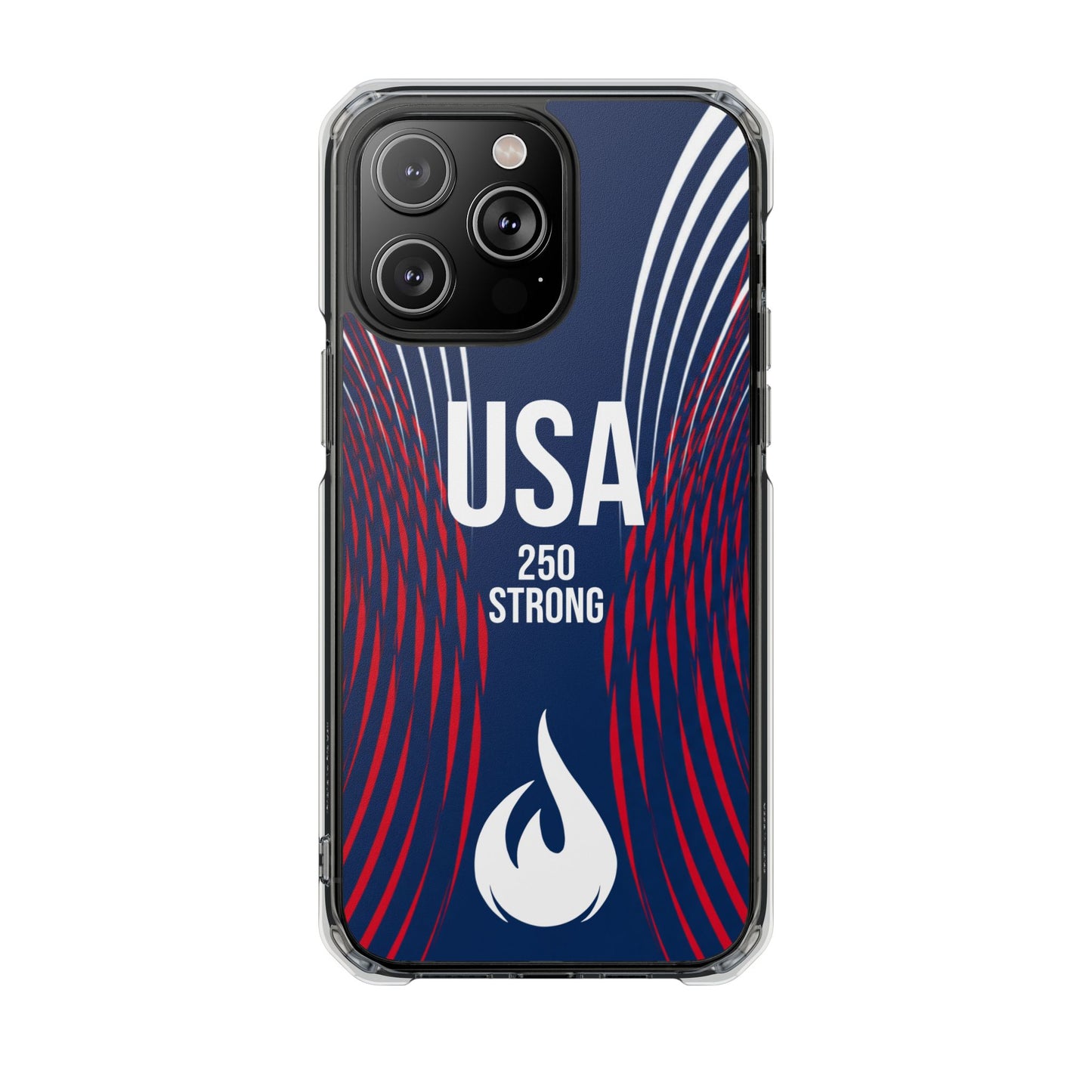 USA 250 Strong - Anniversary Edition - Magnetic Clear Impact iPhone Cases