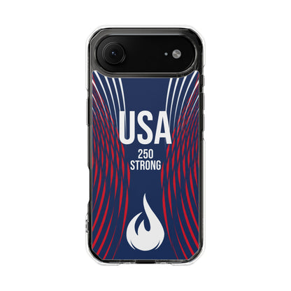USA 250 Strong - Anniversary Edition - Magnetic Clear Impact iPhone Cases