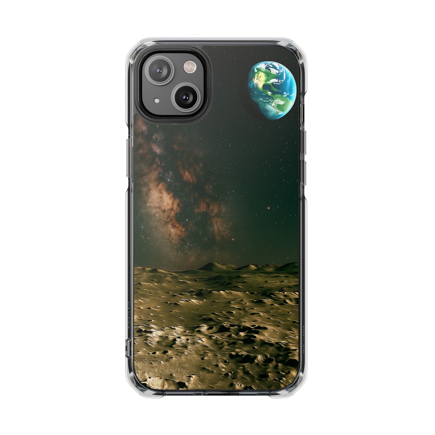 Standing on the Moon - Magnetic Clear Impact iPhone Cases