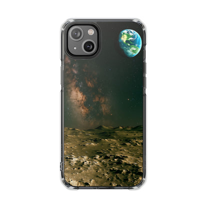 Standing on the Moon - Magnetic Clear Impact iPhone Cases