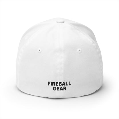 Fireball Gear - Flame & Gear - Black - FlexFit Embroidered Baseball Cap
