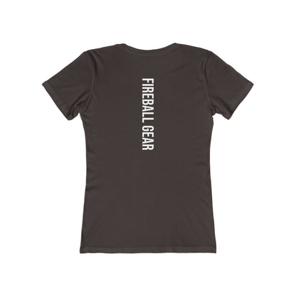Fireball Gear - Flame & Gear - White - Women's Slim Fit - Fitness T-shirt