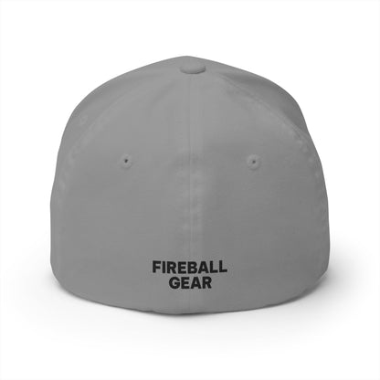 Beast Mode Series - Flame & Gear Circle - FlexFit Cap - Black & Red
